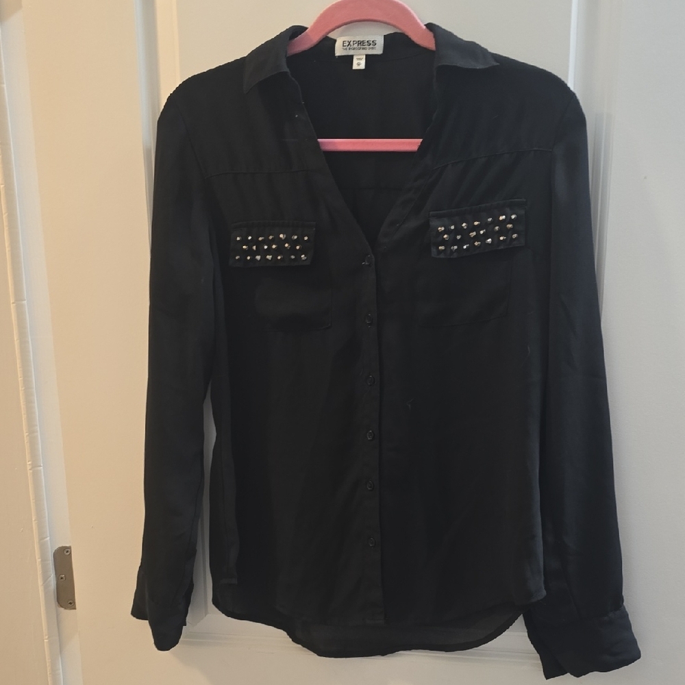 Guess Black Studded Shirt